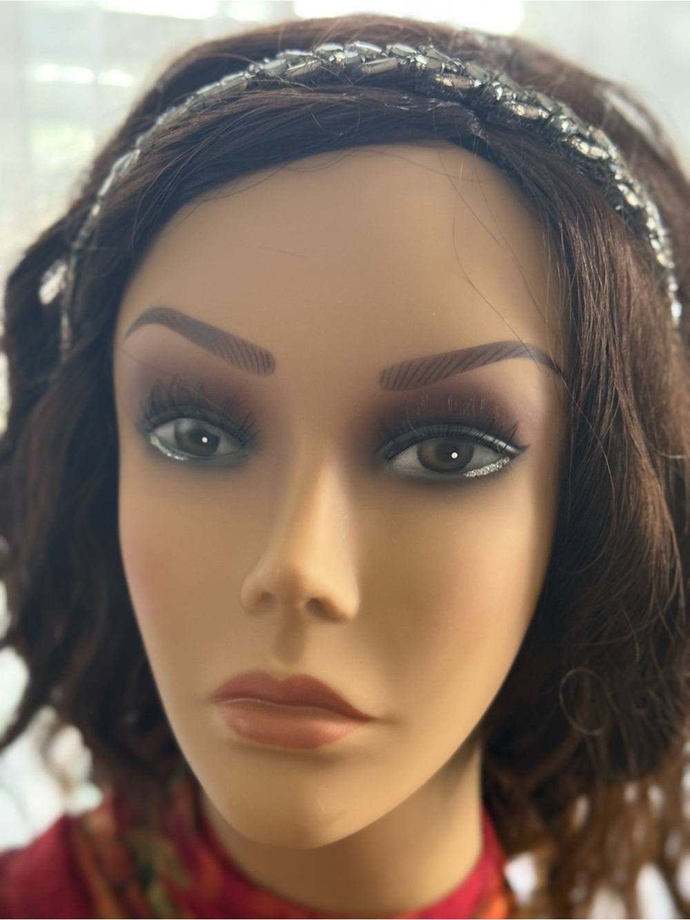 Tassel Beaded Stretchy Headband New Old Stock